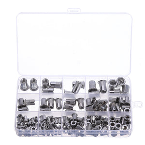 Suleve,MXRN5,180Pcs,Stainless,Steel,Rivet,Threaded,Countersunk,Insert