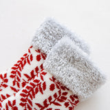 Winter,Thicken,Velvet,Socks,Ladies,Towel,Christmas,Snowflake,Floor