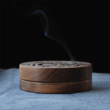 Black,Walnut,Mosquito,Incense,Holder,Burner,Hollow,Catcher,Wooden,Crafts,Sandalwoods