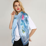 Women,Romantic,Print,Lightweight,Infinity,Scarf,Wraps,Summer,Breathable,Flower,Shawl