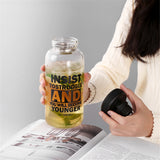 1000ml,Portable,Glass,Water,Bottle,Drink,Outdoor,Sport,Office,Travel,Sleeve,Straw