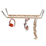 Wooden,Parrot,Parakeet,Cockatiel,Ladder,Hammock,Swing,Hanging