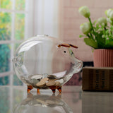 Clear,Glass,Piggy,Money,Collectible,Saving