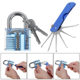 Transparent,Locks,Locksmith,Practice,Tools,Pocket,Folding,Removing,Camping,Travel