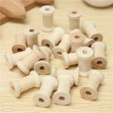 20Pcs,Vintage,Wooden,Sewing,Machine,Bobbins,Spools,Reels