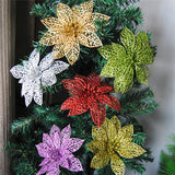 10Pcs,Christmas,Glitter,Hollow,Flower,Decoration,Flowers,Christmas,Trees,Decorations