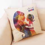 Honana,Mother's,Pattern,Cotton,Linen,Throw,Pillow,Cushion,Cover,Decor