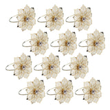 12Pcs,Floral,Alloy,Rings,Napkin,Holder,Dinner,Wedding,Towel,Party,Table,Decor,Supplies