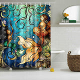 Waterproof,Mermaid,Scenery,Pattern,Fabric,Shower,Curtain,Panel,Sheer,180CM