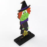 Halloween,Wooden,Green,Witch,Crafts,Table,Decoration,Halloween,Party,Ornaments,Decor