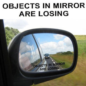 Objects,Mirror,Losing,Funny,Black,Sticker