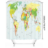 180X180cm,Polyester,World,Bathroom,Waterproof,Fabric,Shower,Curtain