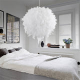 Elegant,Fluffy,Feather,Ceiling,Pendant,Light,Fixture,Chandelier,Decorations,Light