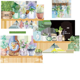 Green,Leaves,Shelf,Flower,Bonsai,Removable,Stickers,Bedroom,Living,Balcony,Glass,Doors,Windows