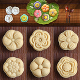 Patterns,Round,Flower,Mould,Baking,Autumn,Festival,Decoration