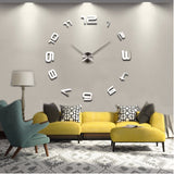 Large,Clock,Decor,Mirror,Sticker,Decorative,Clock