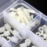 88pcs,Nylon,White,Spacers,Screw,Assortment