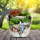 Garden,Succulent,Plant,House,Flower,Basket,Planter,Decor