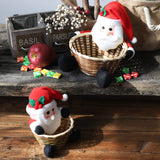 Loskii,Bamboo,Christmas,Fruit,Basket,Children,Candy,Sweet,Storage,Santa,Holder,Decorations,Container