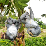 Koala,Hanging,Swing,Ornament,Figurine,Statues,Garden,Sculptures,Decorations