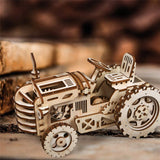 Wooden,Tractor,Puzzle,Model,Mechanical,Gears,Brain,Teaser,Desktop,Decorations,Birthday