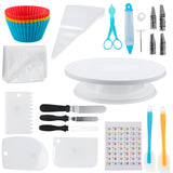 117pcs,Decorations,Supplies,Turntable,Spatula,Pastry,Nozzle