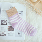 Women,Stripe,Artificial,Rabbit,Thicken,Winter,Socks,Casual,Deodorization