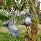 Koala,Hanging,Swing,Ornament,Figurine,Statues,Garden,Sculptures,Decorations