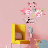 Miico,Creative,Couple,Flamingo,Flower,Removable,Decorative,Decor,Sticker