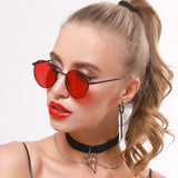 Women,Retro,Round,Shape,Metal,Frame,Fashion,Protection,Sunglasses