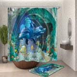 Dolphin,Waterproof,Bathroom,Shower,Curtain,Toilet,Cover,Floor