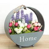 Creative,Round,Wrought,Flower,Basket,Decoration,Flower,Stand