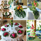 60Pcs,Tropical,Artificial,Leaves,Hawaiian,Hibiscus,Flowers,Wedding,Birthday,Party,Decoration,Table,Decorations