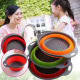 Collapsible,Foldable,Silicone,Drain,Colander,Fruit,Vegetable,Strainer,Basket