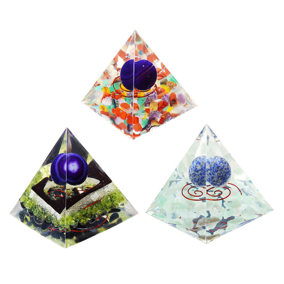 Reiki,Charged,Emerald,Clear,Quartz,Crystal,Orgone,Pyramid,Powerful,Decorations