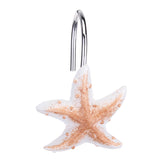 Barthroom,Shower,Curtain,Hooks,Shower,Beach,Themed,Starfish,Shell,Seashells