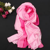 Women,Satin,Gradient,Colors,Scarf,Beach,Sunshade,Towel,Shawl