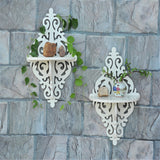 White,Filigree,Style,Shelf,Shabby,Simple,Candle,Decorations,Holder