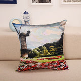 Landscape,Painting,Throw,Pillow,Office,Cushion,Cover