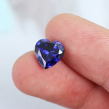 Royal,Tanzanite,Sapphire,10x10mm,6.46ct,Heart,Faceted,Loose,Gemstone,Decorations