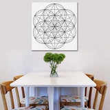 50x50cm,Flower,Crystal,Cloth,Sacred,Geometry,Healing,Tablecloth,Beautiful,Decorations