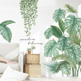 Green,Leaves,Stickers,Bedroom,Living,Dining,Kitchen,Vinyl,Decals,Murals