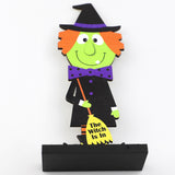 Halloween,Wooden,Green,Witch,Crafts,Table,Decoration,Halloween,Party,Ornaments,Decor