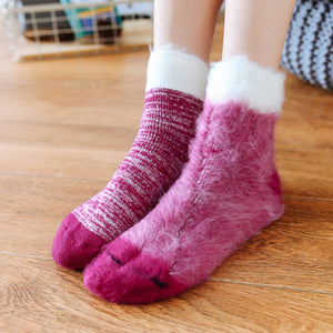 Women,Thickening,Fleece,Lining,Floor,Socks,Ankle,Socks