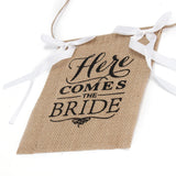 Comes,Bride,Wedding,Banner,Party,Burlap,Bunting,Garland,Photo,Booth,Decorations