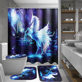 Bathroom,Horse,Shower,Curtain,Toilet,Cover,Pedestal,Nonslip