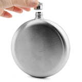 Mirror,Glossy,201Stainless,Steel,Round,Whiskey,Flask,Portable,Alcohol,Flask,Bottle