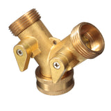 Standard,Brass,Garden,Irrigation,Splitter,Faucet,Manifold,Shape,Adapter,Connector"