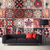 Moroccan,Style,Geometric,Symmetry,Adhesive,Sticker,Kitchen,Walls,Decor