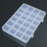 Grids,Clear,Plastic,Adjustable,Jewelry,Storage,Container,Crafts,Organizer,Dividers